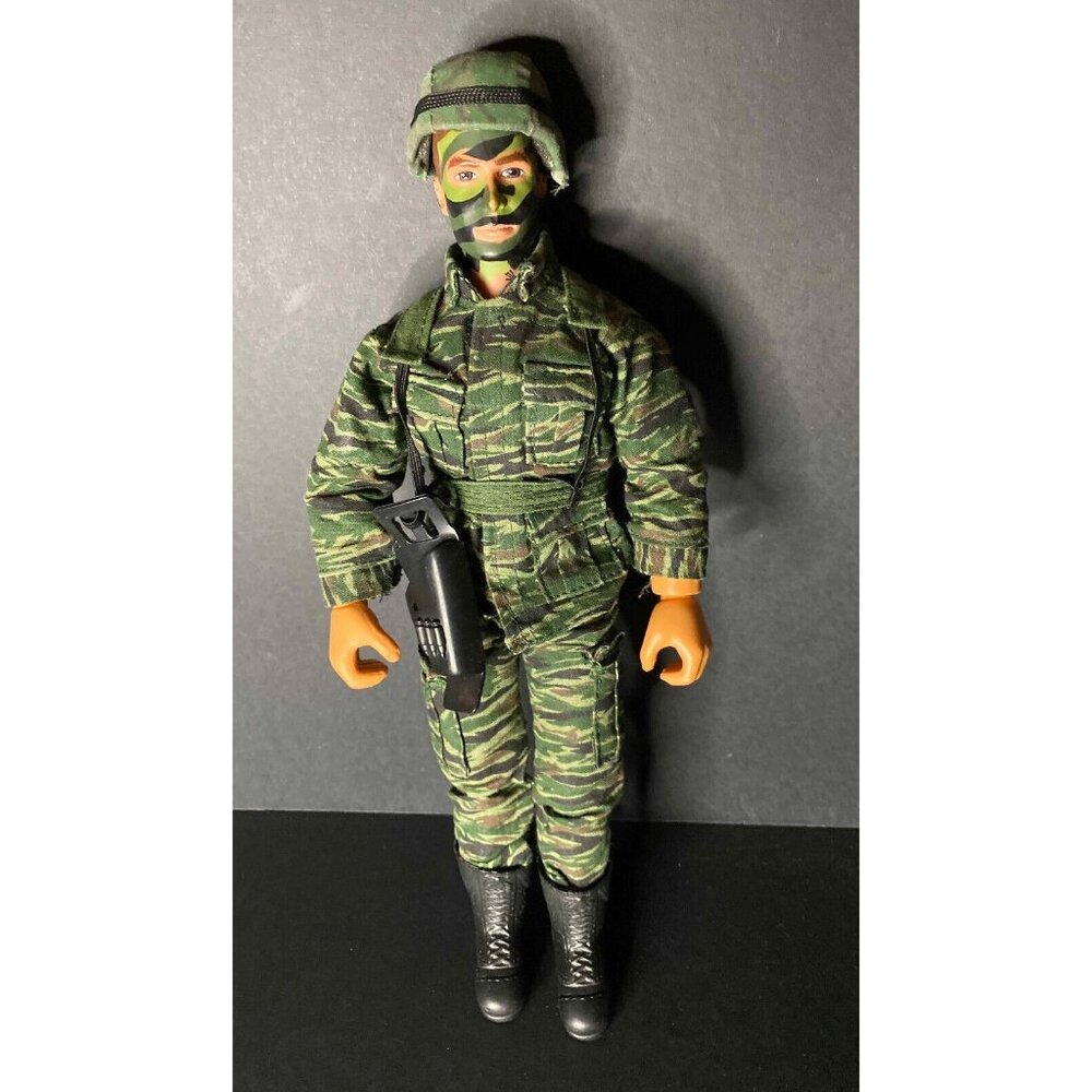 VTG Power Team Military Army 12" Camo Action Figure 12” Doll Action Figure w Acc